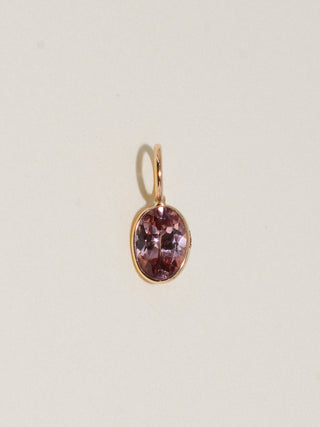 zealous zircon Oval Cut Charm in Yellow 14k Gold