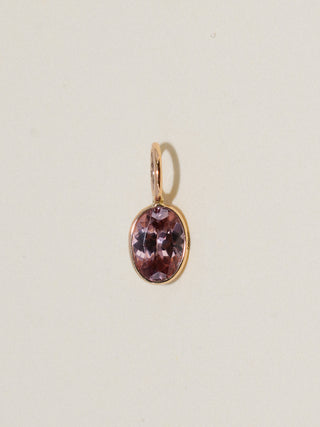 zealous zircon Oval Cut Charm in Yellow 14k Gold