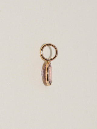zealous zircon Oval Cut Charm in Yellow 14k Gold