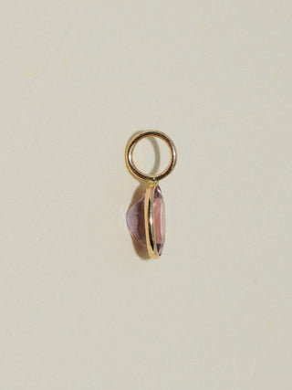 Mauverlous Zircon Oval Cut Charm in Yellow 14k Gold