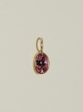 Mauverlous Zircon Oval Cut Charm in Yellow 14k Gold