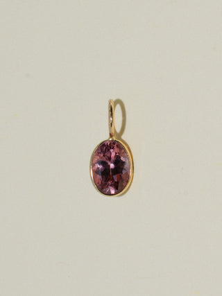 Mauverlous Zircon Oval Cut Charm in Yellow 14k Gold