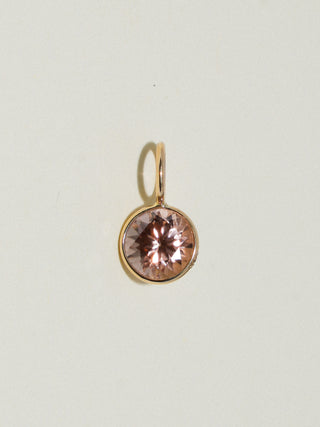 Color Theory Zircon Round Cut Charm in Yellow 14k Gold