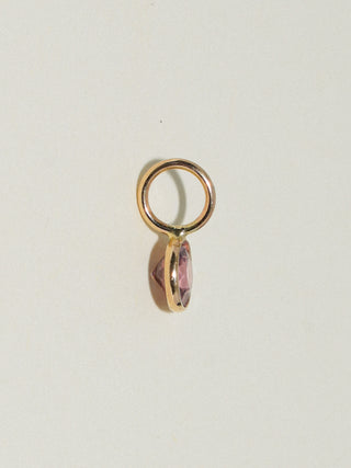 chichi Zircon Round Cut Charm in Yellow 14k Gold