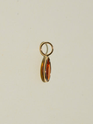 Goosey Golden Tourmaline Teardrop Cut Charm in Yellow 14k Gold