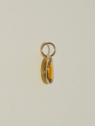 Mahalo Mango Golden Tourmaline Oval Cut Charm in Yellow 14k Gold