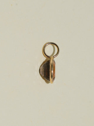 Judi Judi Golden Tourmaline Oval Cut Charm in Yellow 14k Gold