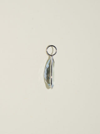Clueless Aquamarine Teardrop Cut Charm in White 14k Gold