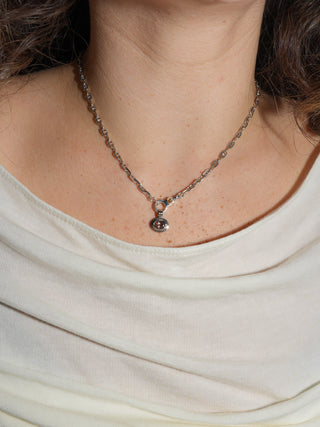 Passenger Princess Zircon Triple East to West Oval Cut Charm in White 14k Gold