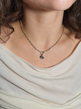 Barefoot On Hardwood Zircon Triple East to West Oval Cut Charm in White 14k Gold