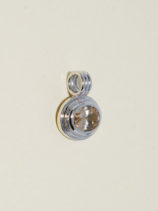 Barefoot On Hardwood Zircon Triple East to West Oval Cut Charm in White 14k Gold
