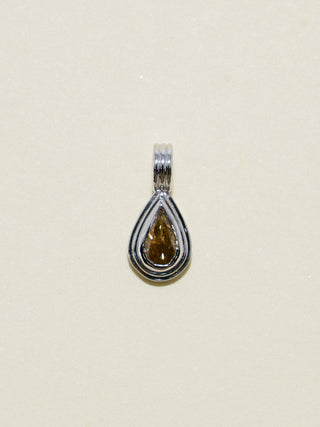First Frost Diamond Triple Teardrop Cut Charm in White 14k Gold
