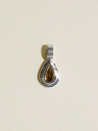 First Frost Diamond Triple Teardrop Cut Charm in White 14k Gold