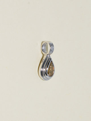 First Frost Diamond Triple Teardrop Cut Charm in White 14k Gold