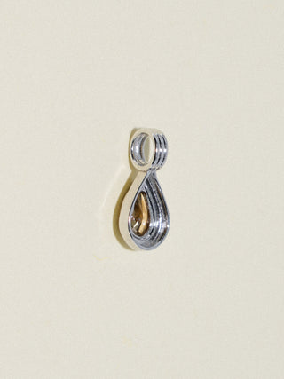 First Frost Diamond Triple Teardrop Cut Charm in White 14k Gold