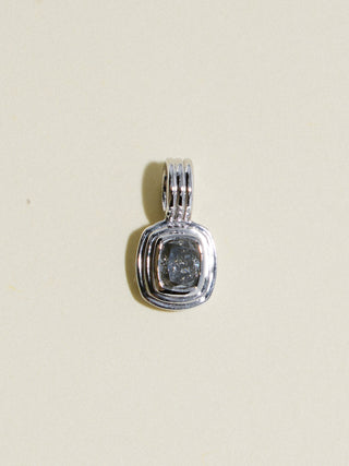 Rest My Head Diamond Triple Cushion Cut Charm in White 14k Gold
