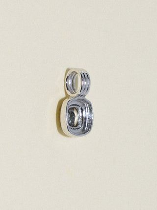Rest My Head Diamond Triple Cushion Cut Charm in White 14k Gold