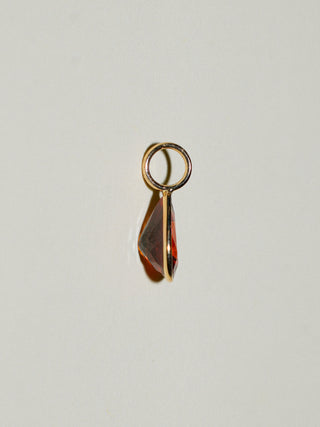 Estefani Hessonite Teardrop Cut Charm in Yellow 14k Gold