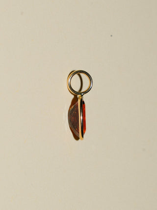 Another Spritz Hessonite Oval Cut Charm in Yellow 14k Gold