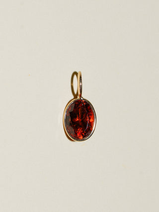 ¡Que Calor! Hessonite Oval Cut Charm in Yellow 14k Gold