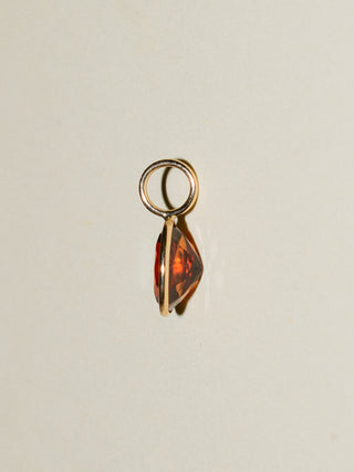 ¡Que Calor! Hessonite Oval Cut Charm in Yellow 14k Gold