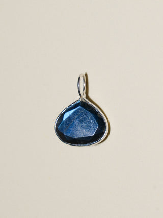 Angler Labradorite Pear Cut Charm in White 14k Gold