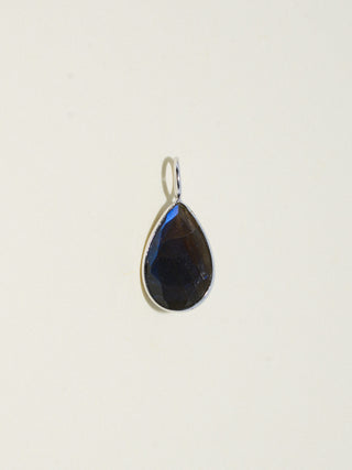 Wicked Ways Labradorite Teardrop Cut Charm in White 14k Gold
