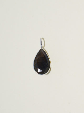 Wicked Ways Labradorite Teardrop Cut Charm in White 14k Gold