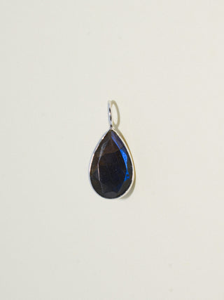 Wicked Ways Labradorite Teardrop Cut Charm in White 14k Gold