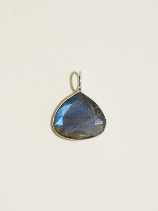 Witches Brew Labradorite Pear Cut Charm in White 14k Gold