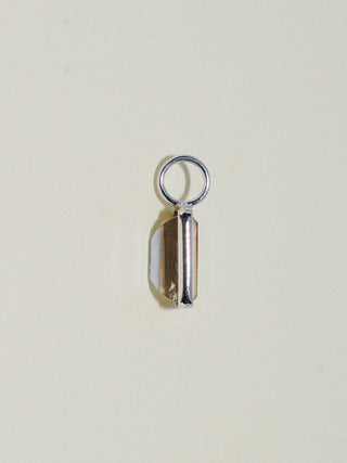 Fungi Scapolite Baguette Cut Charm in White 14k Gold