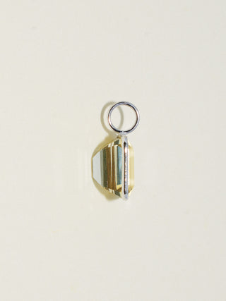 Astro's Aquamarine Emerald Cut Charm in White 14k Gold