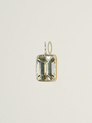 Fresh n Fruity Aquamarine Emerald Cut Charm in White 14k Gold