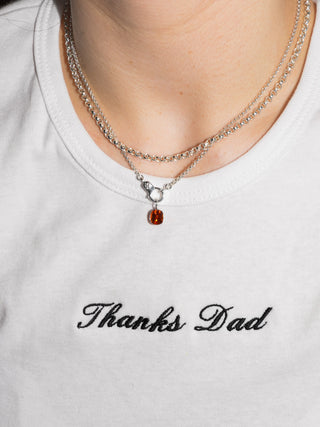 Citrus Spessertite Cushion Cut Charm in Sterling Silver