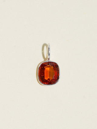 Dreamstate Spessarite Cushion Cut Charm in Sterling Silver
