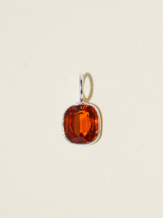 Dreamstate Spessarite Cushion Cut Charm in Sterling Silver