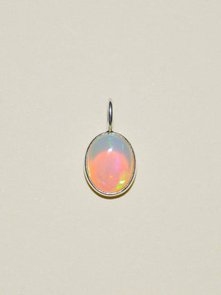 whilly Opal Oval Cabochon Charm in Sterling Silver