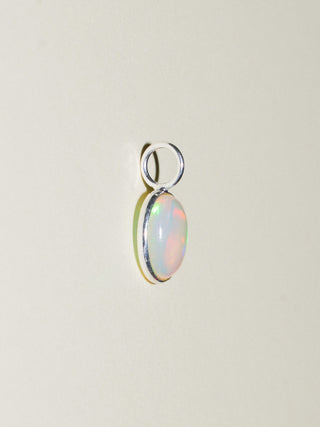 whilly Opal Oval Cabochon Charm in Sterling Silver