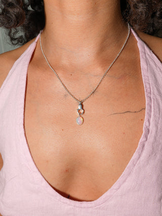 whilly Opal Oval Cabochon Charm in Sterling Silver