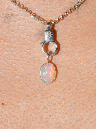Fredward Opal Oval Cabochon Charm in Sterling Silver