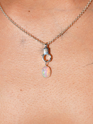 Fredward Opal Oval Cabochon Charm in Sterling Silver