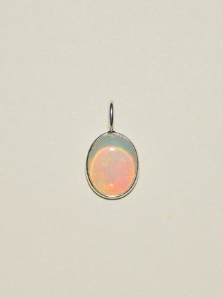 Spencer Opal Oval Cabochon Charm in Sterling Silver