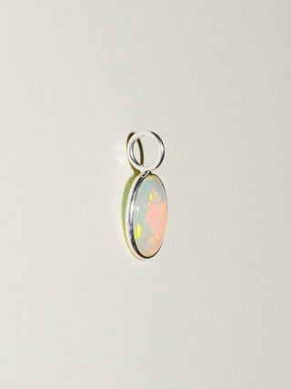 Spencer Opal Oval Cabochon Charm in Sterling Silver