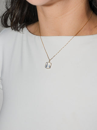 Diaphanous Fire Opal Can Cut Charm in 14k Yellow Gold