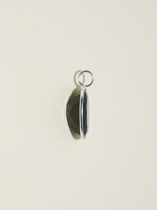 Mikey's Miata Black Tourmaline Oval Cut Charm in Sterling Silver