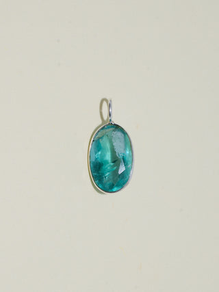 Ocean Avenue Fluorite Oval Cut Charm in Sterling Silver