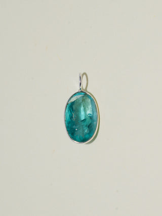 Ocean Avenue Fluorite Oval Cut Charm in Sterling Silver