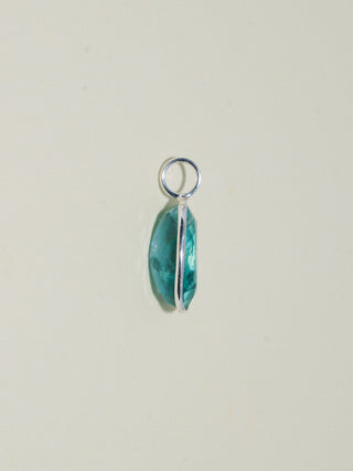 Ocean Avenue Fluorite Oval Cut Charm in Sterling Silver