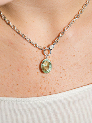 Seven Seas Fluorite Oval Cut Charm in Sterling Silver