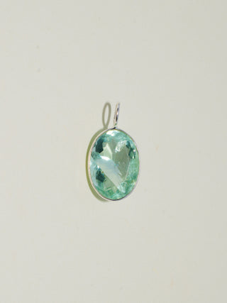 Seven Seas Fluorite Oval Cut Charm in Sterling Silver